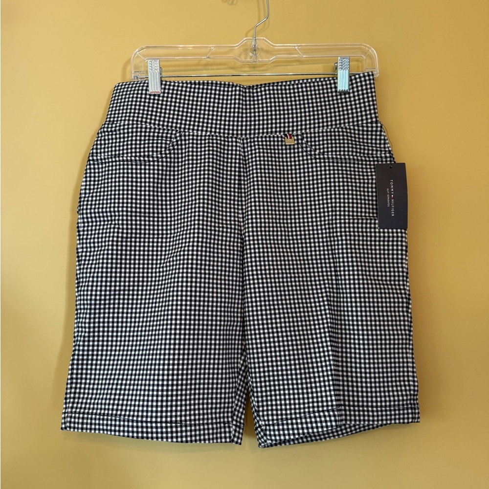 Tommy Hilfiger Black and White Patterned Men's Shorts